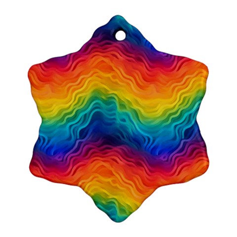 Lgbtq Rainbow Snowflake Ornament (Two Sides)