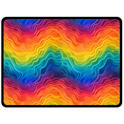 Lgbtq Rainbow Two Sides Fleece Blanket (Large)
