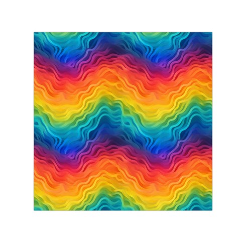 Colorful LGBTQ Satin Scarf Square Rainbow 30x30 Pride Accessory One Size