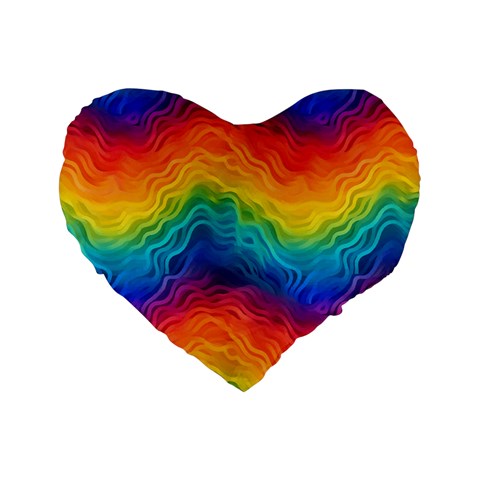 LGBTQ Rainbow Pride Standard 16" Premium Heart Shape Cushion
