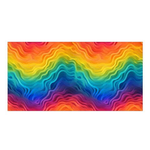LGBTQ Rainbow Pride Satin Shawl 45" x 80" One Size