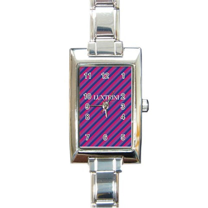 Bisexual Flag Rectangle Italian Charm Watch