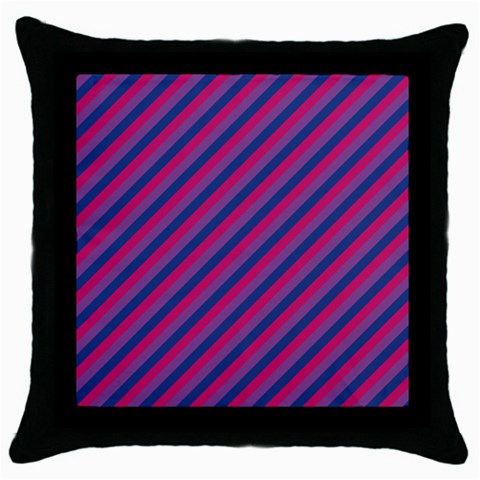 Bisexual Flag Throw Pillow Case (Black)