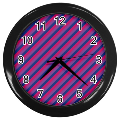 Bisexual Flag Wall Clock (Black) – Luxtrini, LLC