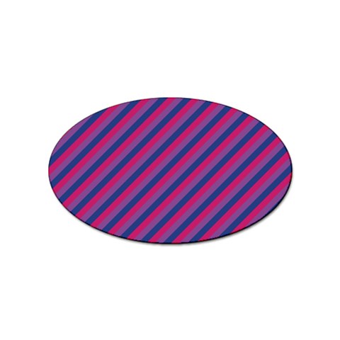 Bisexual Flag Sticker Oval (100 pack)