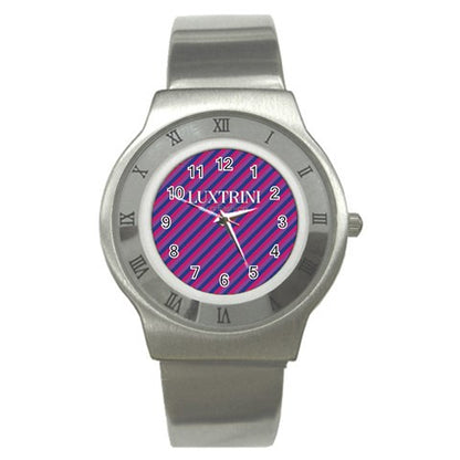 Bisexual Flag Stainless Steel Watch