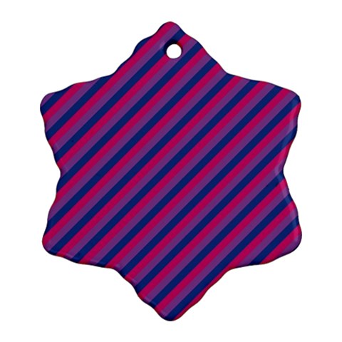 Bisexual Flag Ornament (Snowflake)