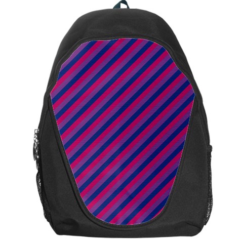 Purple Striped Backpack Bag