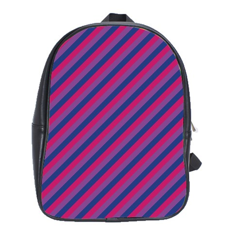 Purple Stripes School Bag (XL)