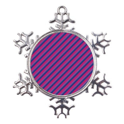 Bisexual Flag Metal Large Snowflake Ornament