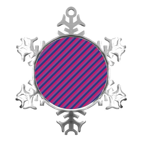 Bisexual Flag Metal Small Snowflake Ornament