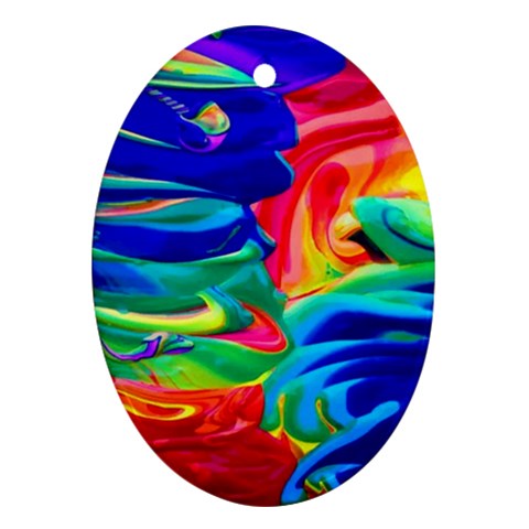 Rainbow Confusion Ornament (Oval)