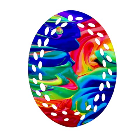 Rainbow Confusion Ornament (Oval Filigree)