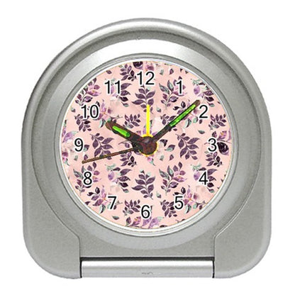 Sangria Travel Alarm Clock Silver