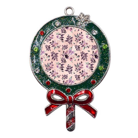 Sangria Metal X'Mas Lollipop with Crystal Ornament