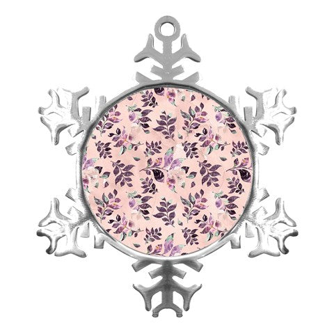 Sangria Metal Small Snowflake Ornament