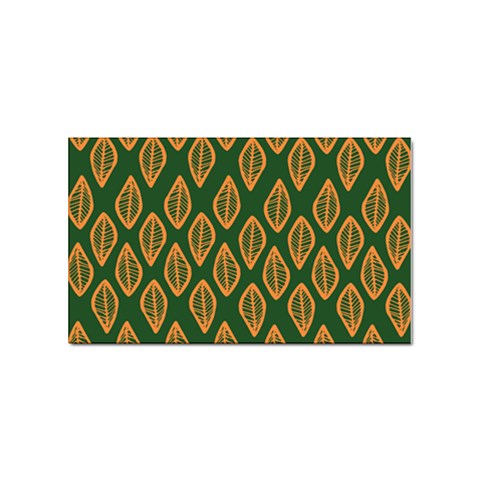 African | Ethnic | Mudcloth | #16 Green and Orange Sticker Rectangular (10 pack)