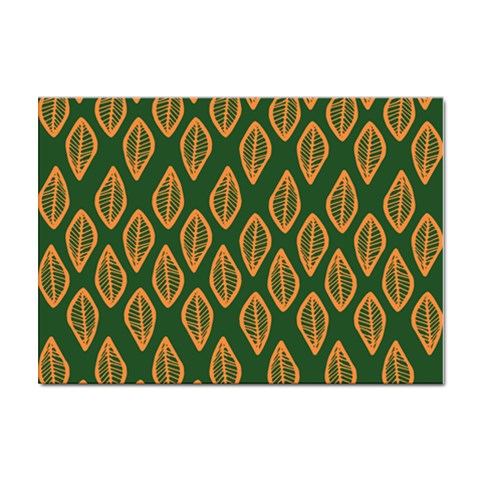 African | Ethnic | Mudcloth | #16 Green and Orange Sticker A4 (100 pack)