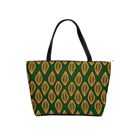 African | Ethnic | Mudcloth | #16 Green and Orange Classic Shoulder Handbag