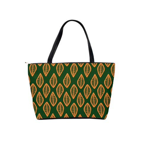 African | Ethnic | Mudcloth | #16 Green and Orange Classic Shoulder Handbag