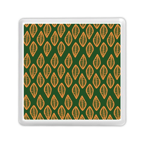 African | Ethnic | Mudcloth | #16 Green and Orange Memory Card Reader (Square)