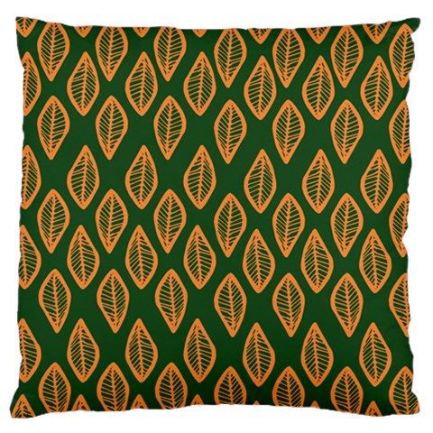African | Ethnic | Mudcloth | #16 Green and Orange Standard Premium Plush Fleece Cushion Case (Two Sides)