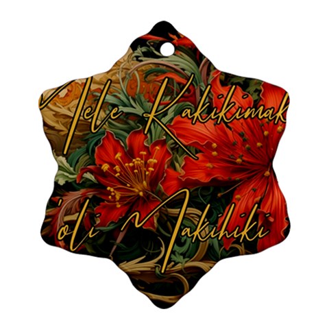 Mele Kalikimaka Hau Oli Makahiki Hou Ornament (Snowflake)