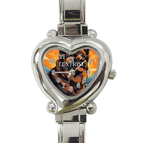 Akita Dog Heart Italian Charm Watch