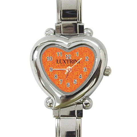 Orange Wind Heart Italian Charm Watch