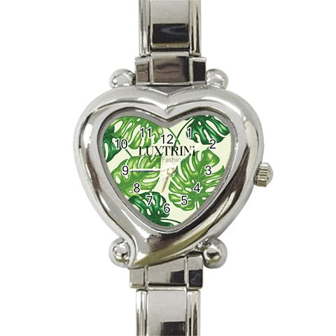 Palm Pattern Heart Italian Charm Watch