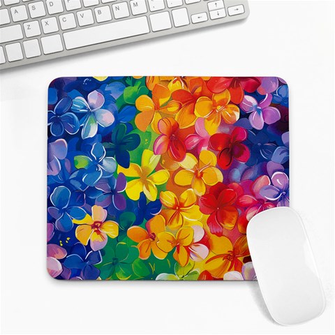 Rainbow Floral Infuse Floral Patterns with Collage Mouse Pad