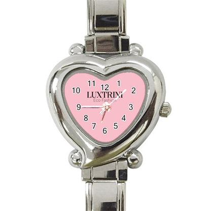 Blush Pink Heart Italian Charm Watch