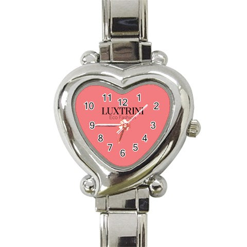 Watermelon Pink Heart Italian Charm Watch