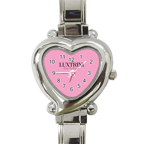 Carnation Pink Heart Italian Charm Watch