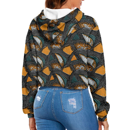 Women's midriff-baring sweatshirt - Ethnic