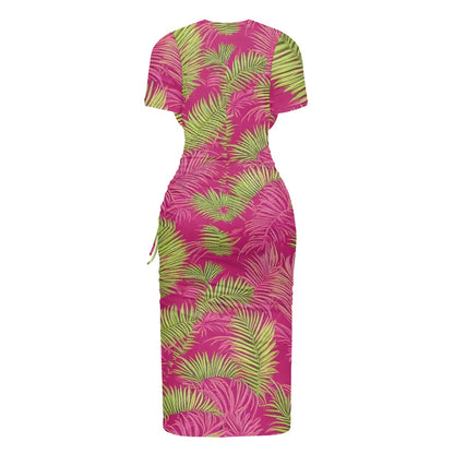 women's slit sheath dress