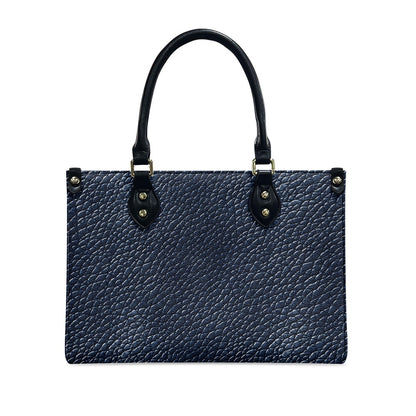 Navy Women's PU leather twill handbag