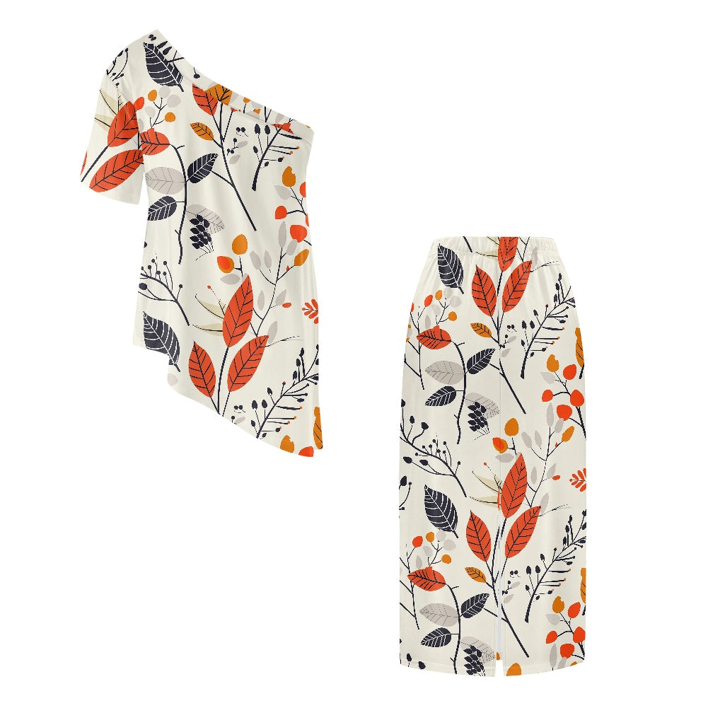 Elegant Off-Shoulder Two-Piece Dress for Women