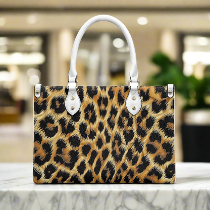 Savannah Style: Fierce Leopard-Print for Women's PU Leather Twill Handbag