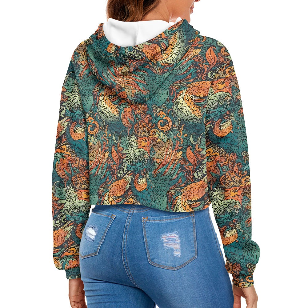Women's midriff-baring sweatshirt - Chinese