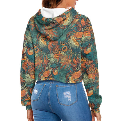 Women's midriff-baring sweatshirt - Chinese