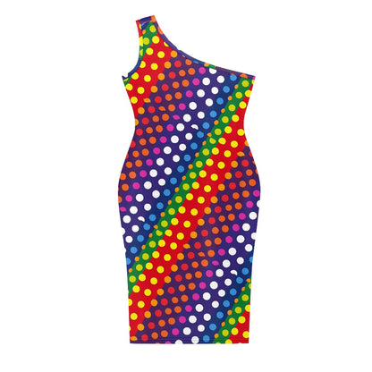 Women's one-shoulder slim dress white