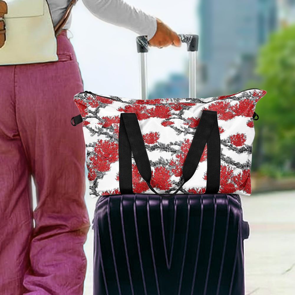 Red Floral Lightweight luggage