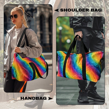 Rainbow Wavy pattern Lightweight luggage