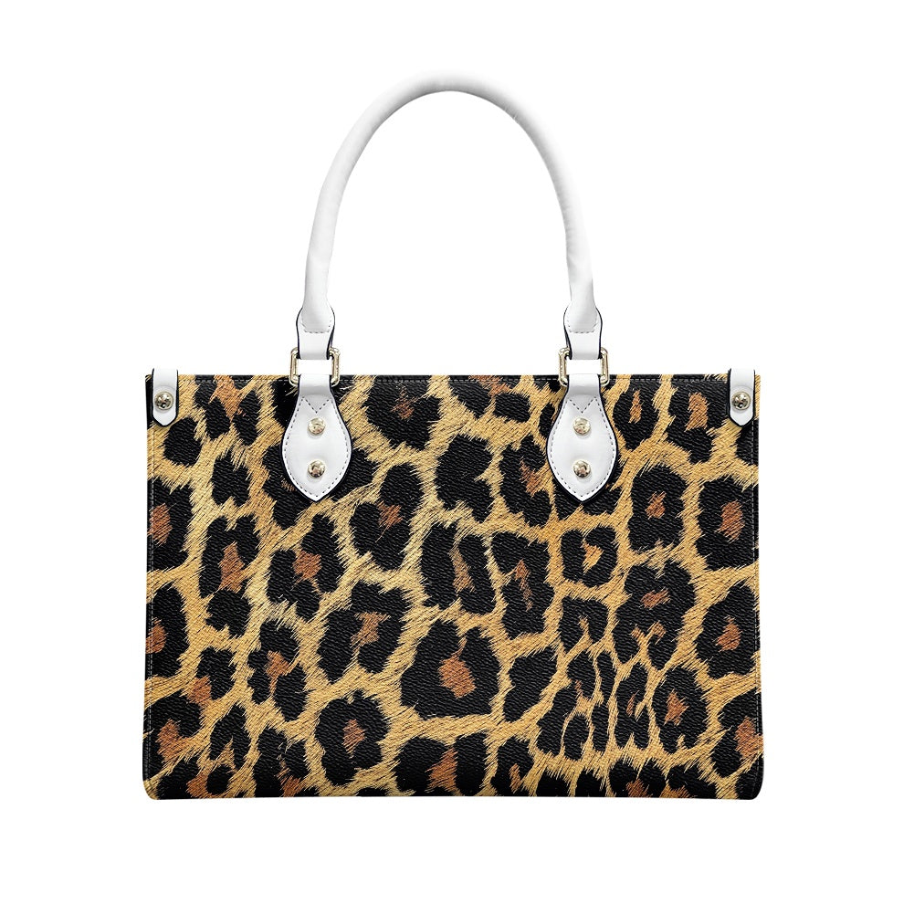 Leopard print Women's PU leather twill handbag