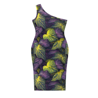 Discover Elegance: Luxtrini's One-Shoulder Slim Dress - Tropical white