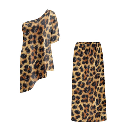 Elegant Off-Shoulder Two-Piece Dress for Women