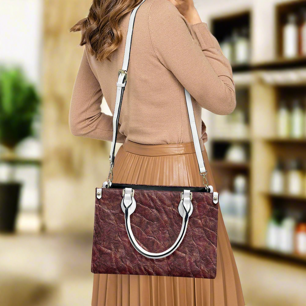 Dark Brown Women's PU leather twill handbag