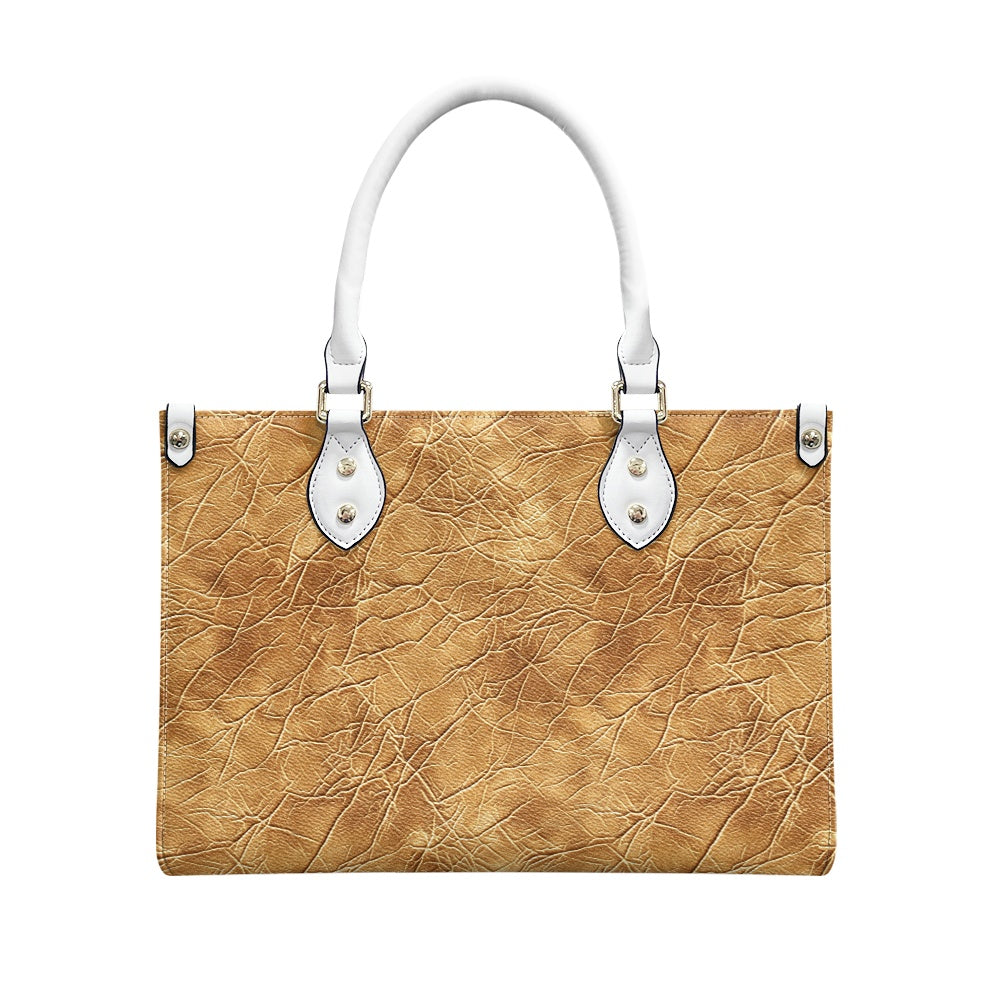 Amber Glow: Sophisticated Women’s PU Leather Twill Handbag