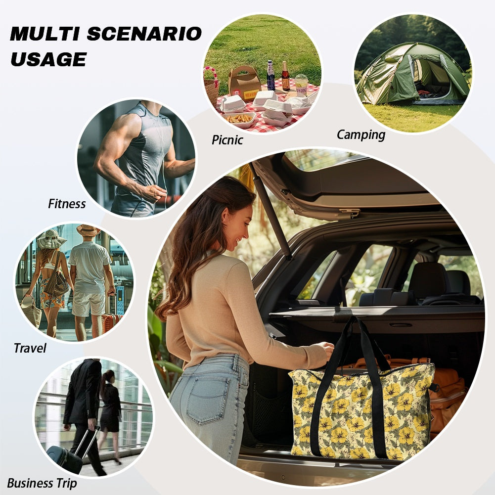 Yellow Hibiscus Lightweight luggage